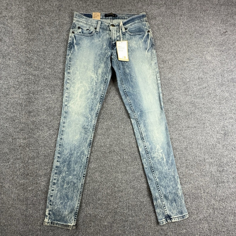 Y2K Levi's 524 Skinny Jeans Juniors 5 Acid Wash Blue Ultra Low Rise Stretch